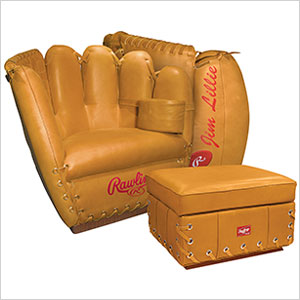 Rawlings Heart of the Hide Glove Chair and Ottoman