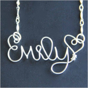 Carissa's Silver Lining custom name necklace