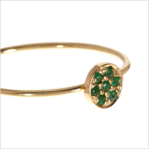 Jennifer Meyer emerald circle ring