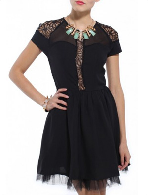 Black lace dress