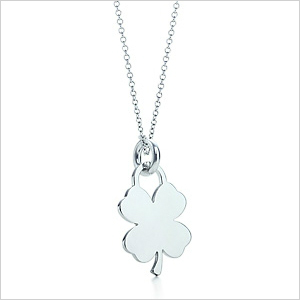 Four-leaf clover tag charms from Tiffany 