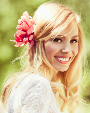 Woman with spring makeup