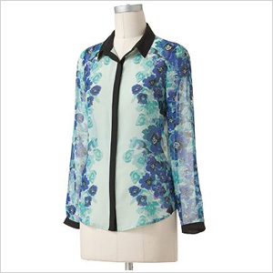 Floral chiffon blouse