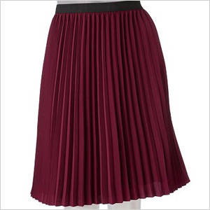 AB Studio Solid Pleated Skirt