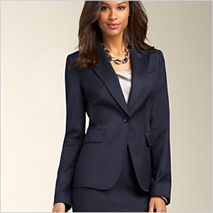 Pinstripe Pickstiched Jacket from Talbots