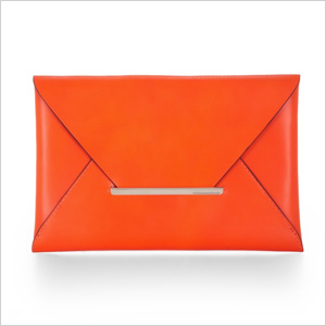 Harlow leather envelope clutch