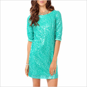 Aquamarine sequin dress