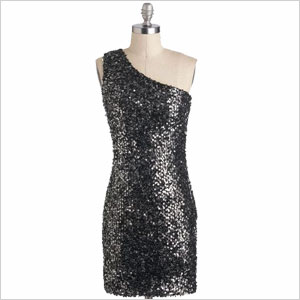 Modcloth black sequined dress