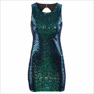 HM green sequin dress