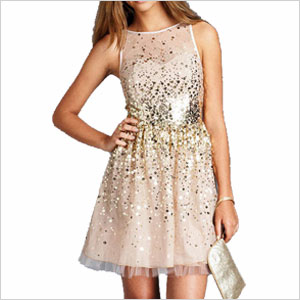 Delias sequin mesh dress