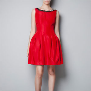 Zara red statement dress