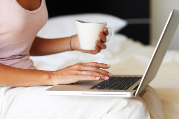 Woman on computer