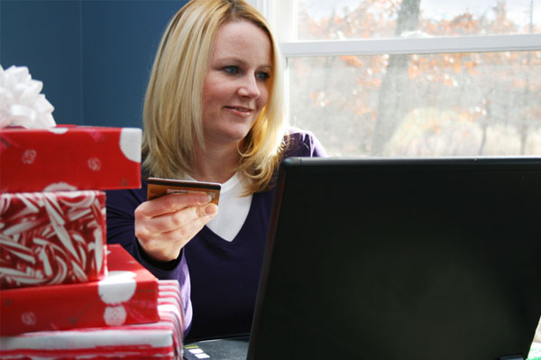 Woman shopping online on Black Friday